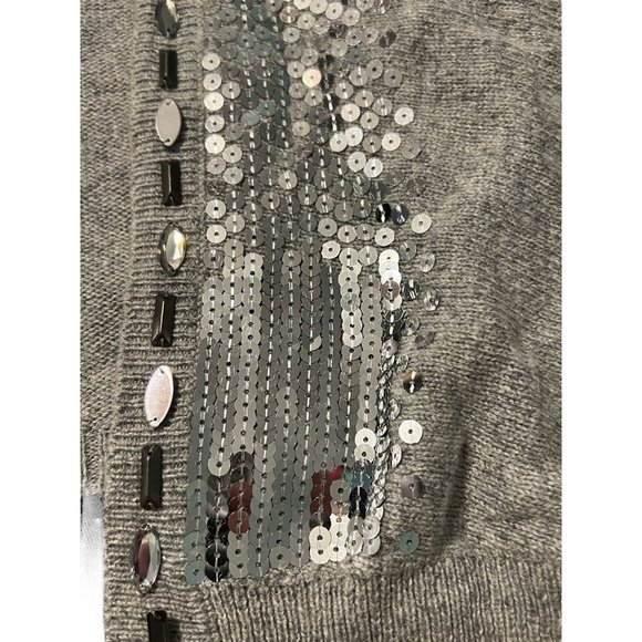 Buckle Daytrip Waterfall Cardigan Sweater Sequins Rhinestones Wool Blend Sz M NW - Picture 2 of 4